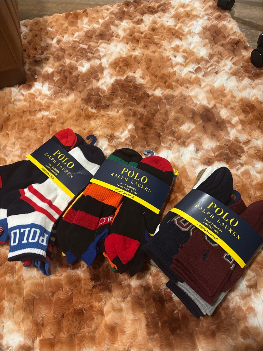 Polo by Ralph Lauren Men's Assorted Cotton Blend Socks - Multi Color Pack